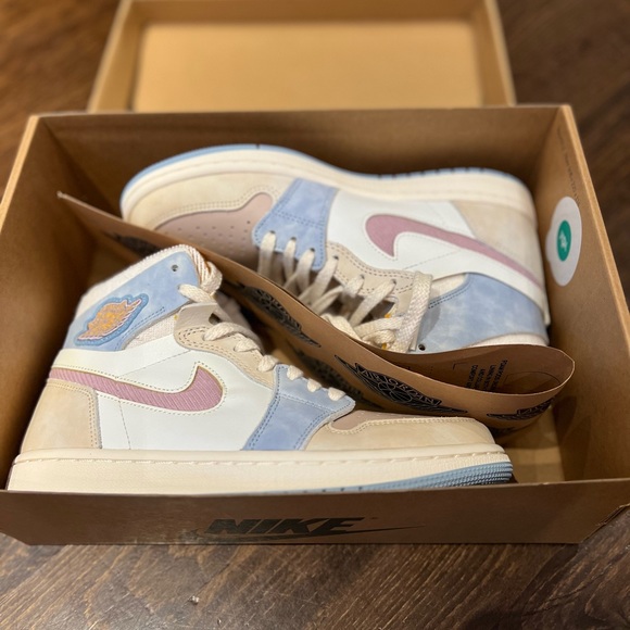 Air Jordan 1 Zoom Air Comfort in Pink Oxford/Sail/Summit White/Plum Fog - Picture 3 of 7